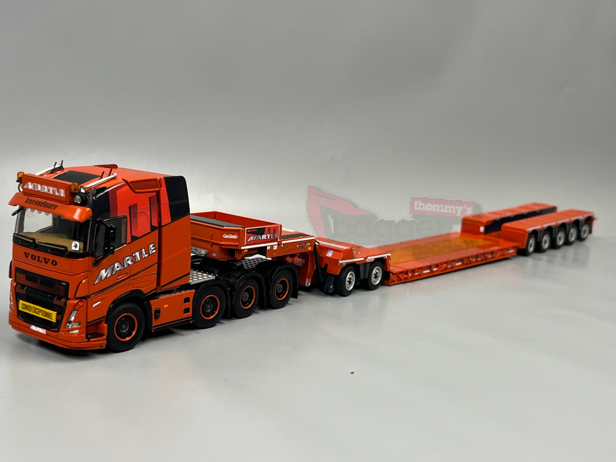 01-5052 - WSI - VOLVO FH 5 GL XL Tieflader mit Dolly 2achs - 5 achs "Martle "BE