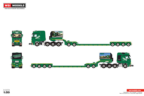 01-5511 - WSI - Mercedes-Benz Actros MP5 SLT 8x4 mit 2+4 Tiefladerauflieger - Kübler - DE