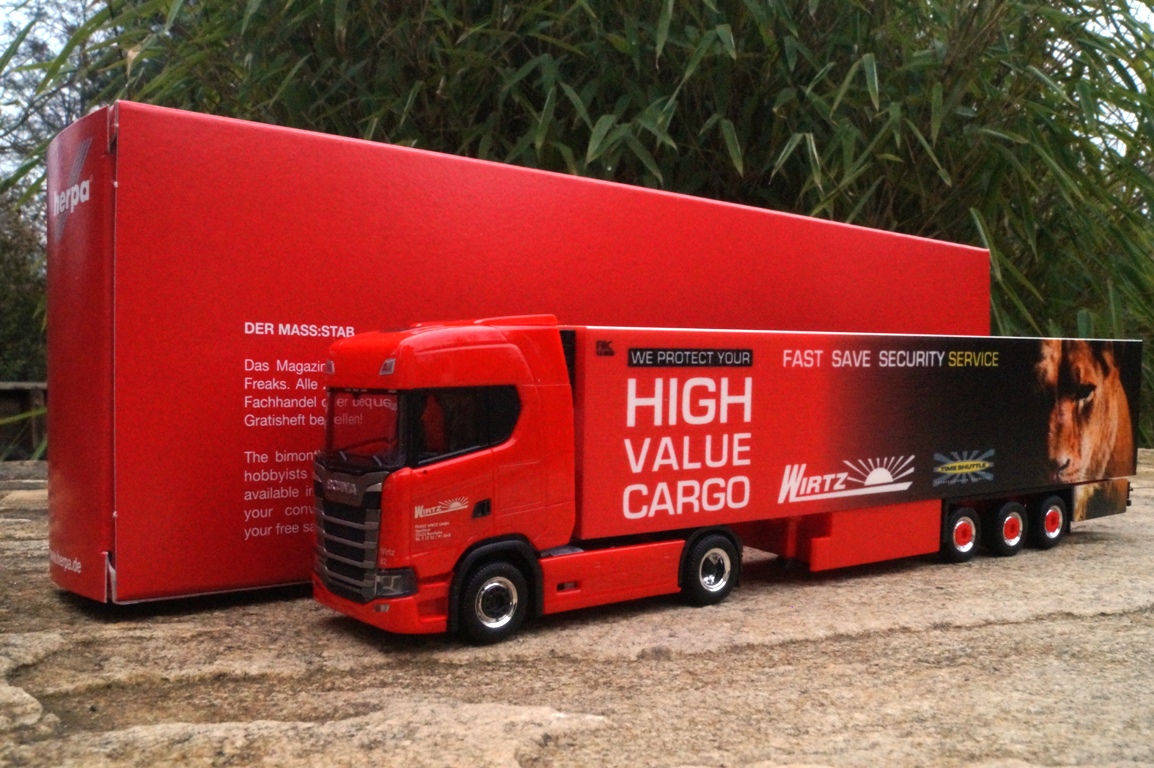 306751 - Herpa - Scania CS20 HD Kühlkoffer-Sattelzug "Wirtz"