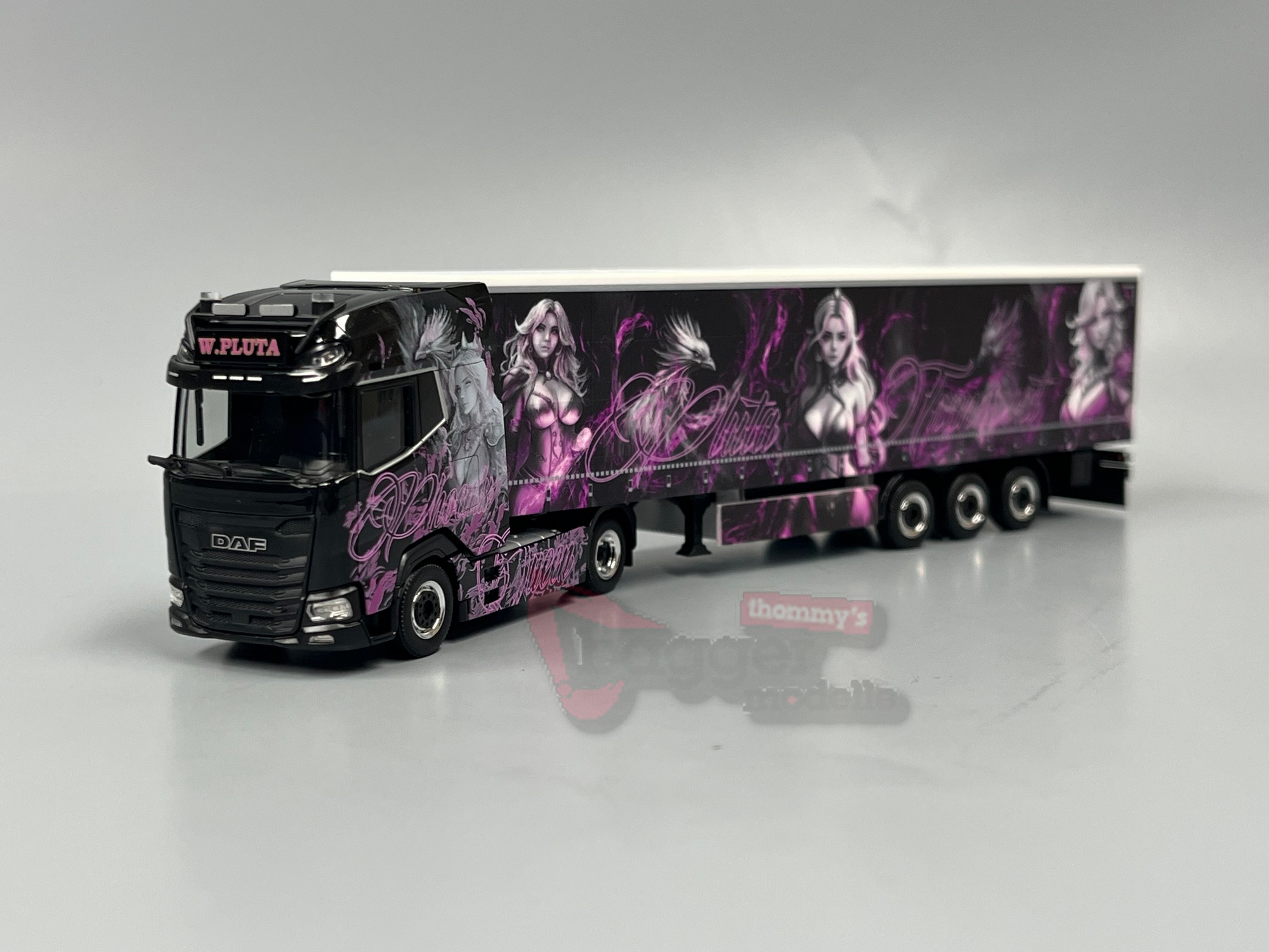 320979 - Herpa - DAF XG+ Gardinenplanen-Sattelzug "Pluta/Phoenix Queen" (Polen