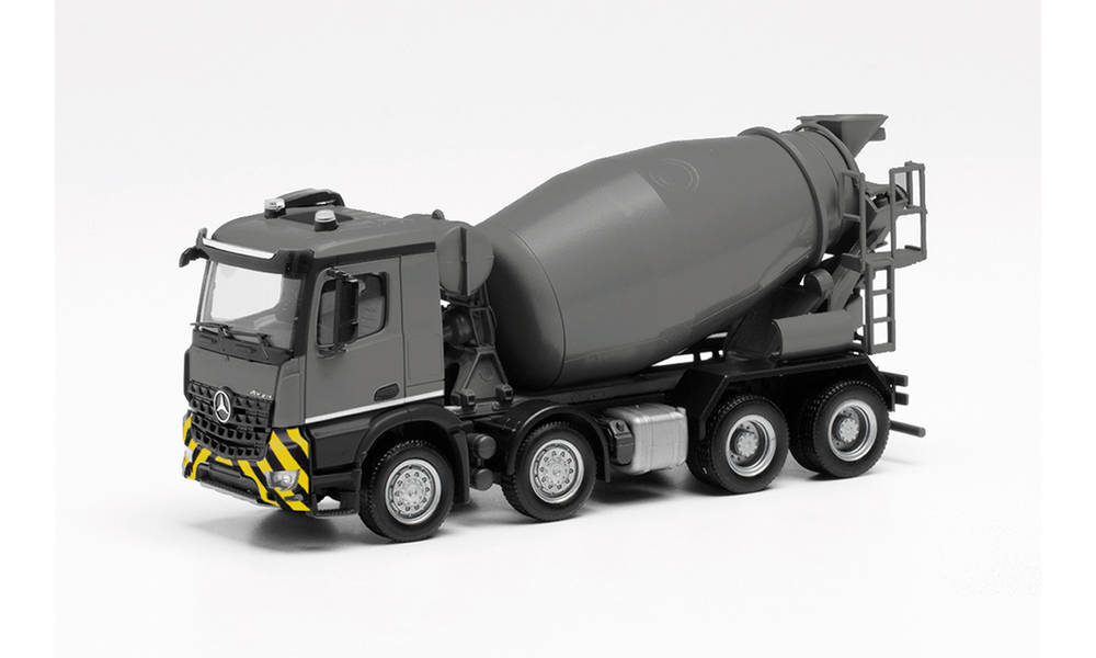 316187 _Herpa -Mercedes-Benz Arocs M Betonmischer grau/gelb