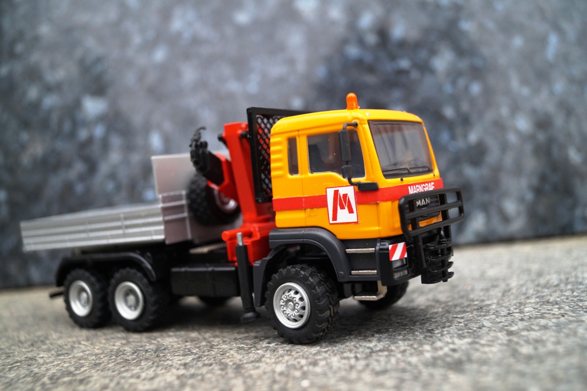 MAN  3achs Kipper mit Palfingerkranaufbau "Markgraf