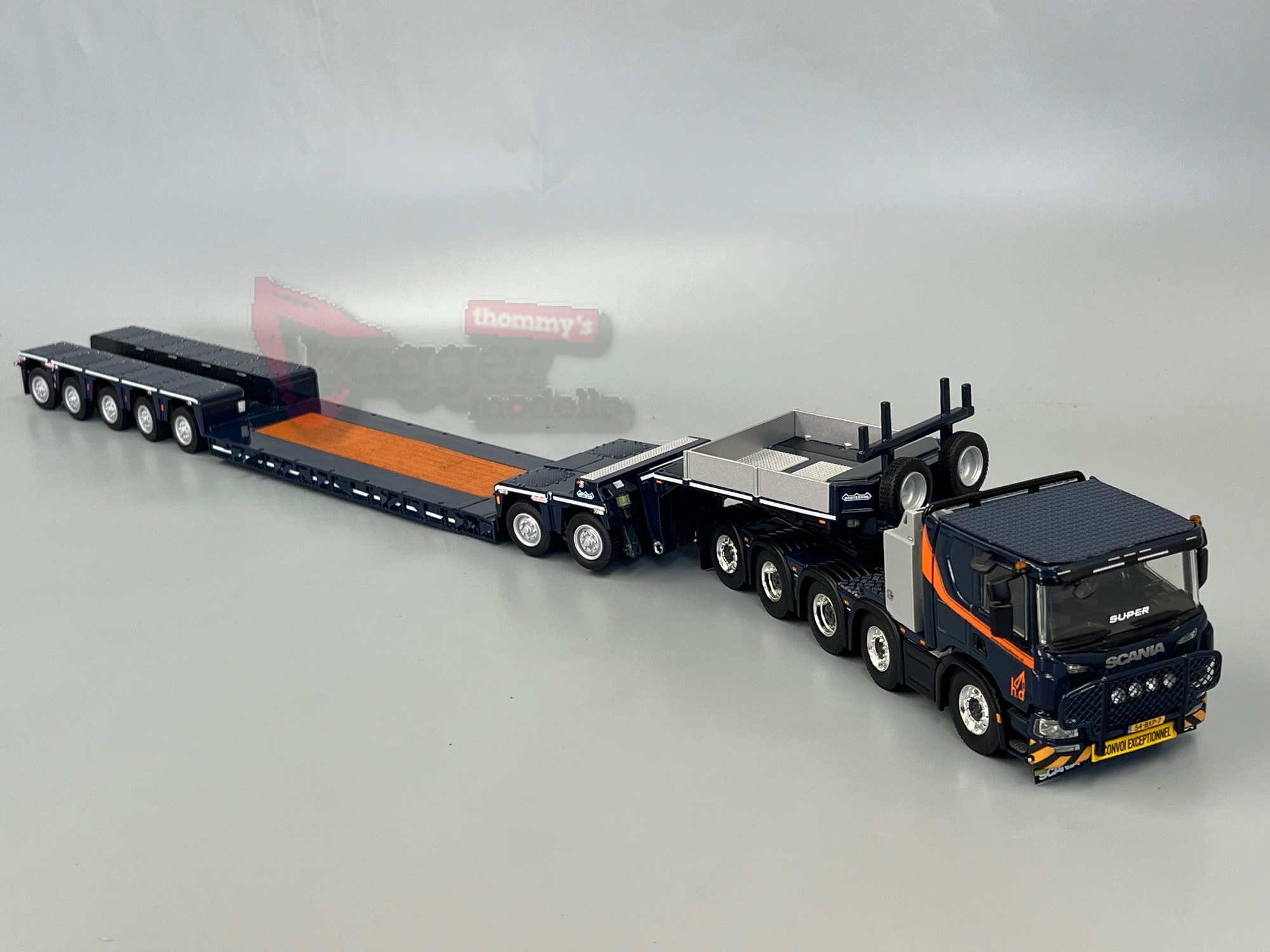 01-4877 -WSI - SCANIA P LOW CP20 10x4 Tieflader mit Dolly, 2- bis 5-achsig - H. van Dieren - NL