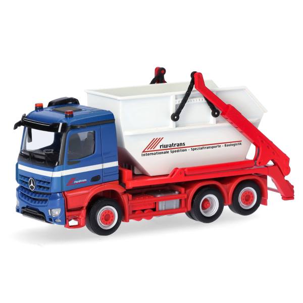 956604- Herpa - Mercedes-Benz Arocs M 6x2 Meiller AK16 Absetzkipper "Riwatrans"