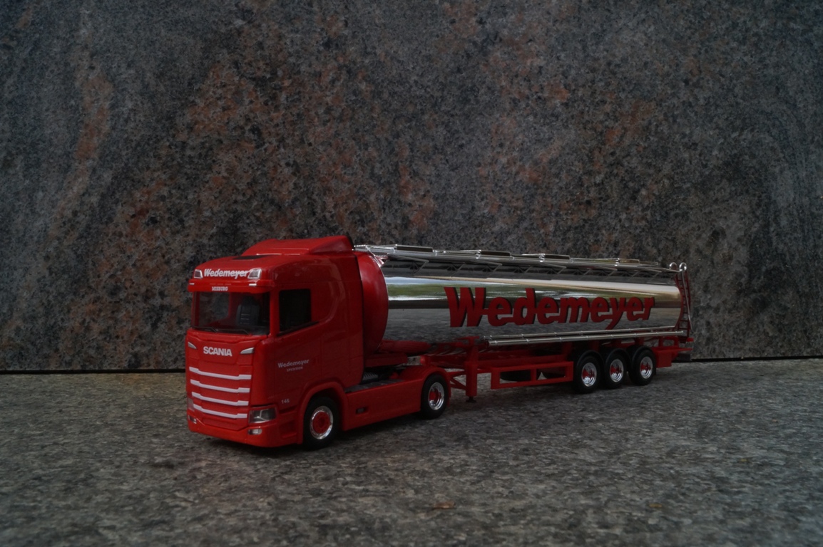 310079 - Herpa - Scania CS 20 Niederdach Chromtank-Sattelzug "Wedemeyer"