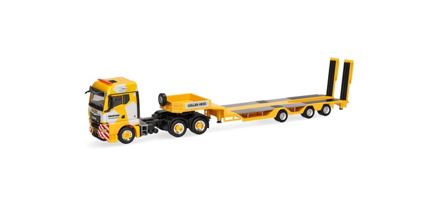321860 - Herpa - MAN TGX GM 6x4 Allrounder-Tieflade-Sattelzug - Keller+Hess - CH