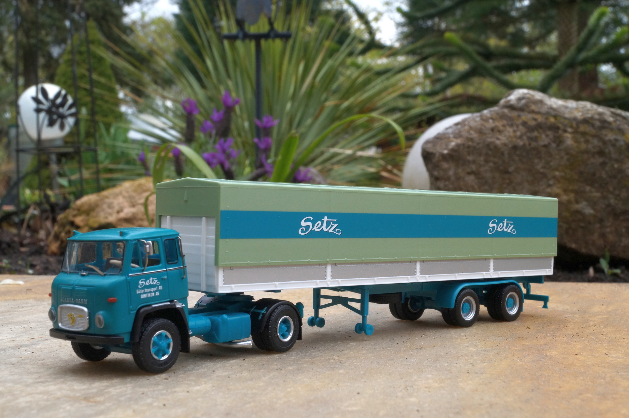 026062 - Herpa - Scania Vabis LB 76 Planensattelzug - Setz (CH)