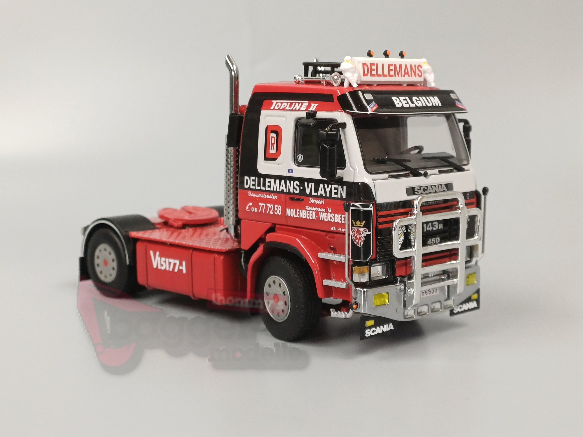 01-4804 - WSI - Scania 3 Serie 2 achs Zugmaschine "Dellemans-Vlayen "Be"