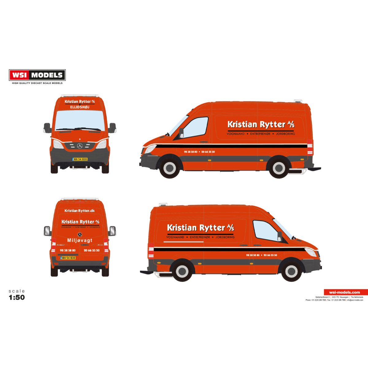 01-5123 - WSI - Mercedes-Benz Sprinter Werkstattwagen - Kristian Rytter A/S - DK