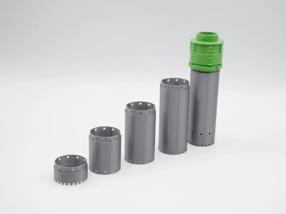150530 - 3D-Druckfactory -Bohrrohr -  Länge 80mm