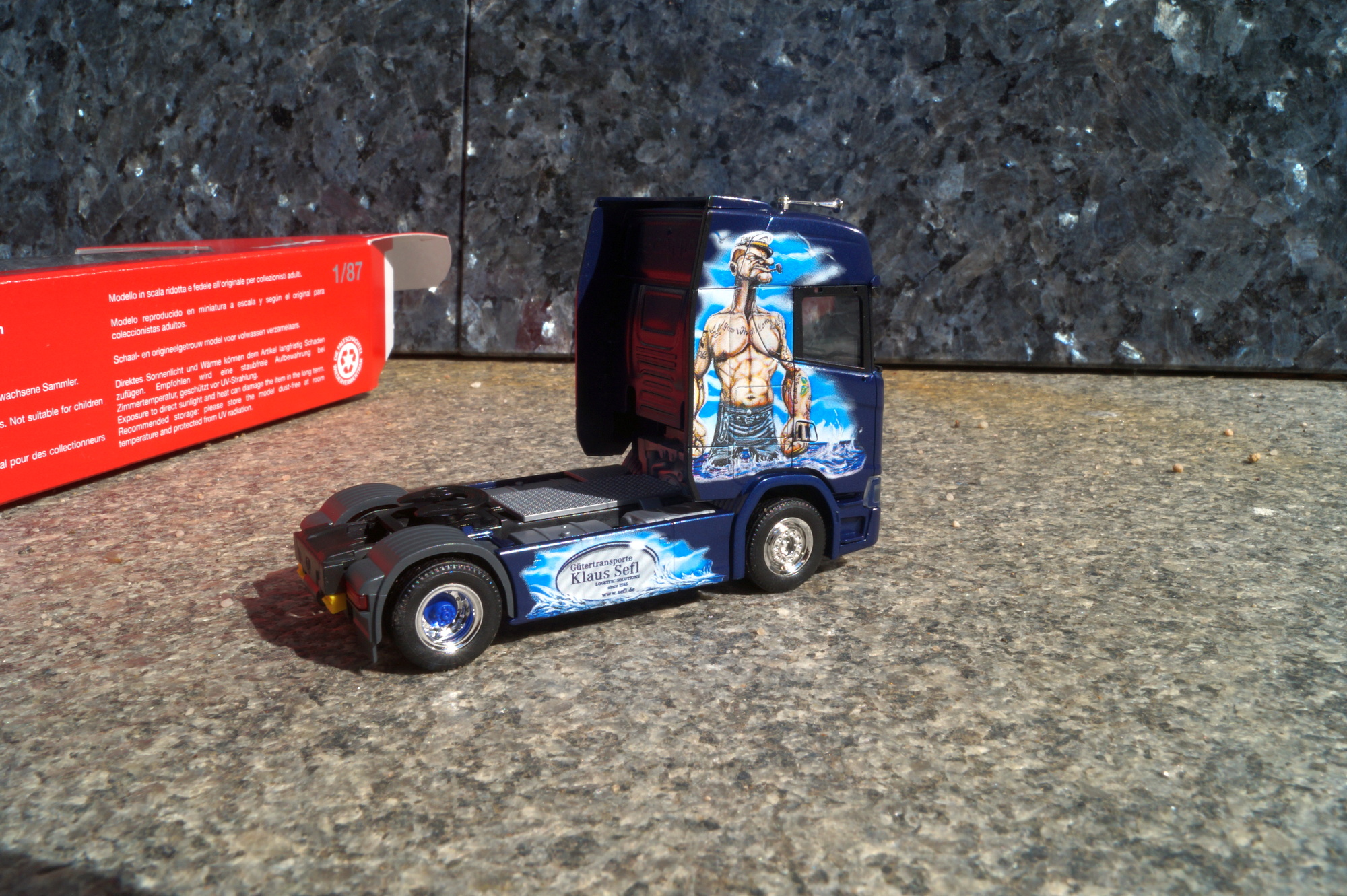 311749 - Herpa - Scania CS 20 HD Zugmaschine "Sefl Transporte / Popey"