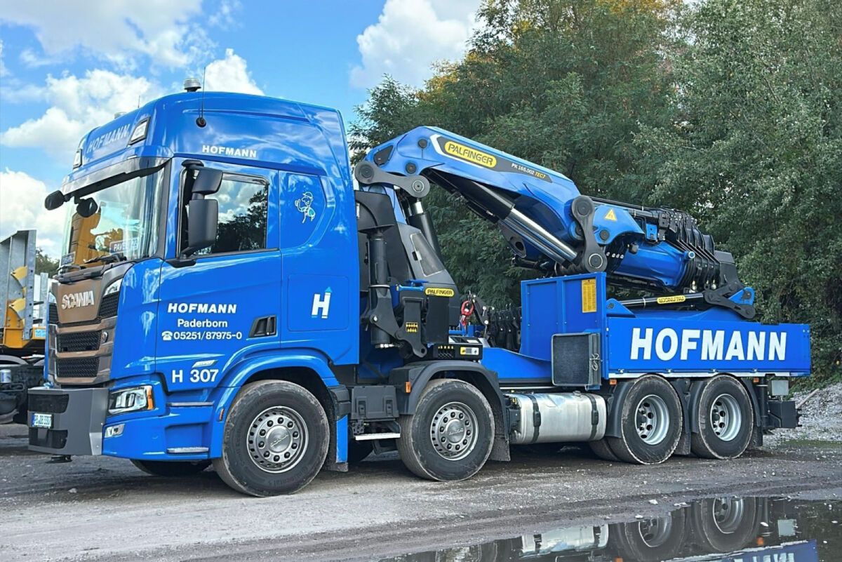 01-5248 - WSI - Scania R Highline 8x4 Kranwagen mit Pritsche - Hofmann - D