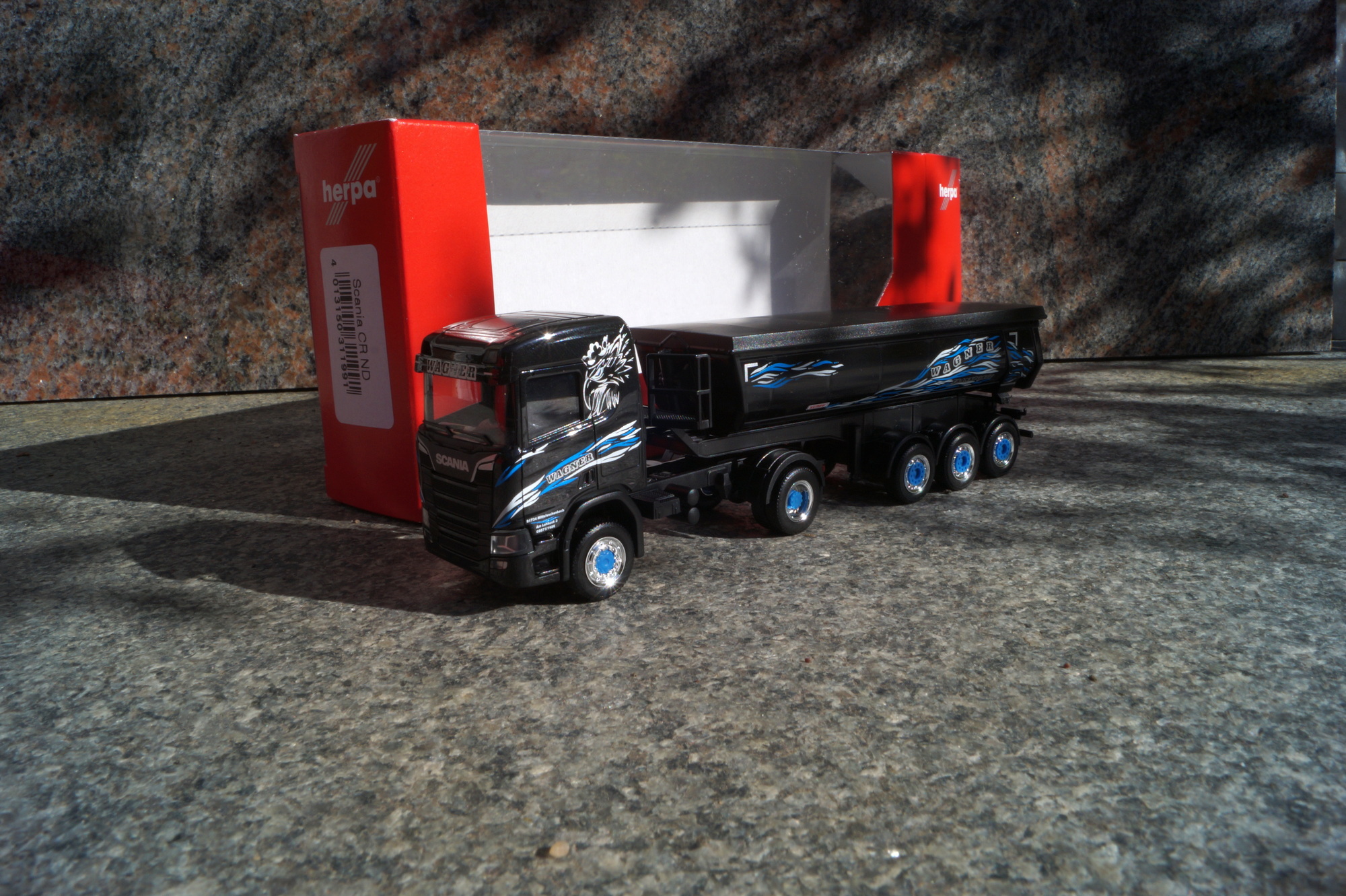 311991- Herpa  - Scania CR 20 4x4 Rundmulden-Sattelzug "Wagner Mitteleschenbach"