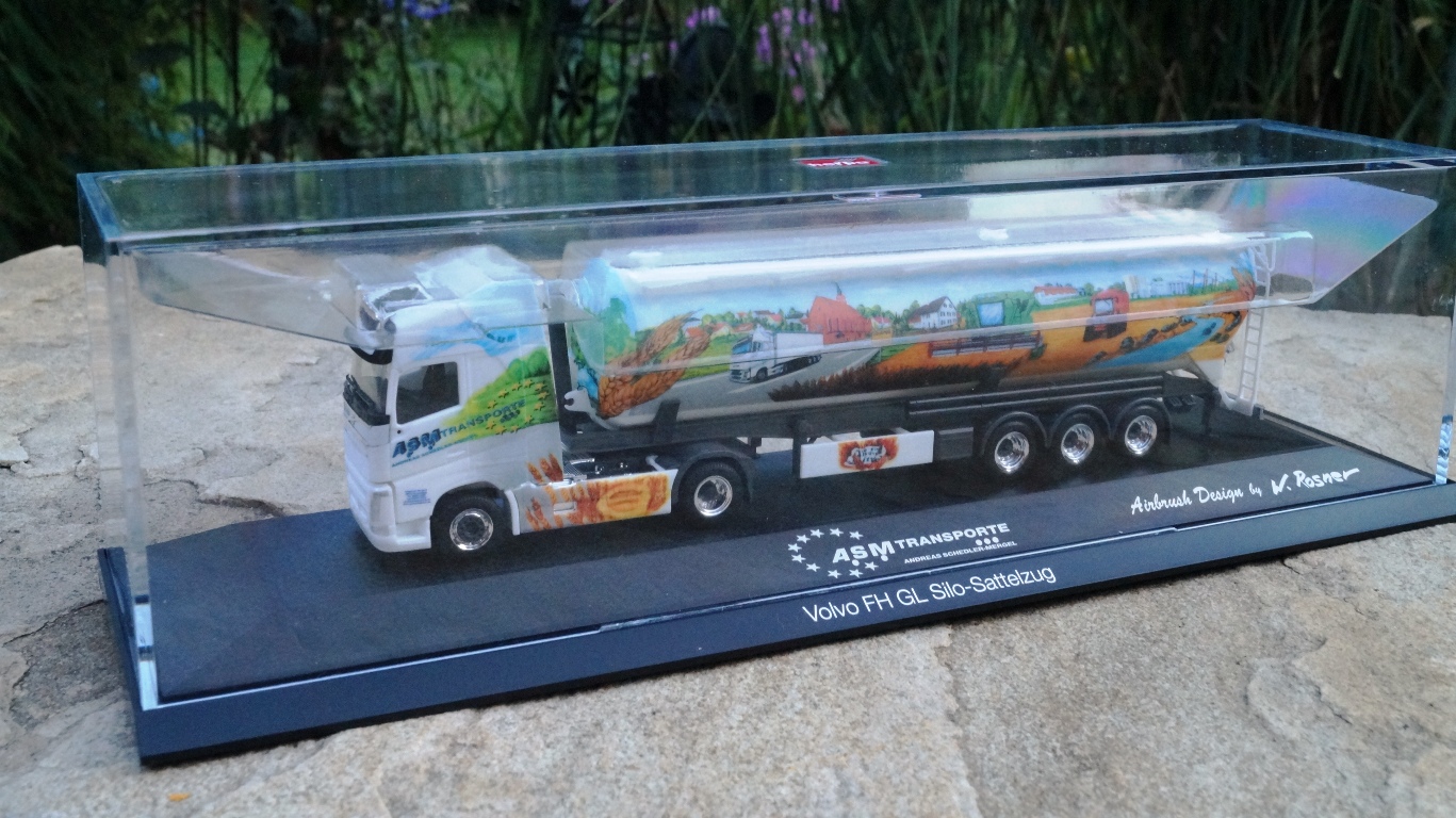 121712 - Herpa - Volvo FH Gl. Silo-Sattelzug "ASM Transporte", PC