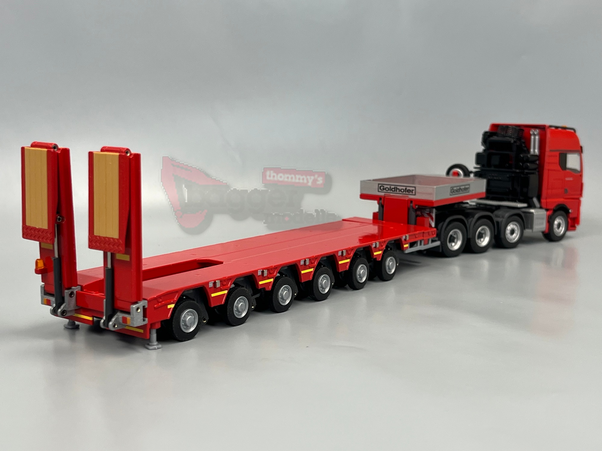 80256 -Conrad - MAN TG GX Schwerlastzugmaschine mit GOLDHOFER Arcus PK6 6achs Tieflader 