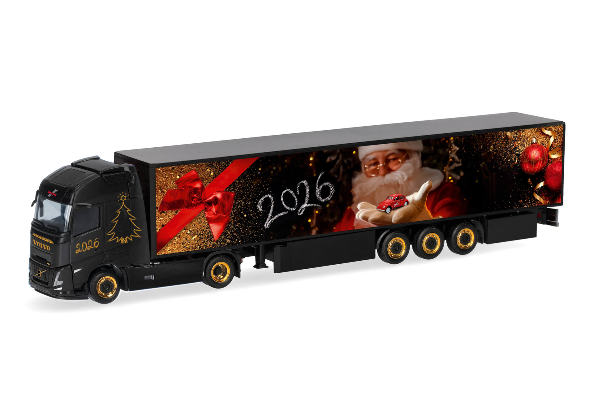321891 -Herpa - Volvo FH Aero Globetrotter XL 15m Koffer-Sattelzug "Herpa Weihnachtsmodell 2026"