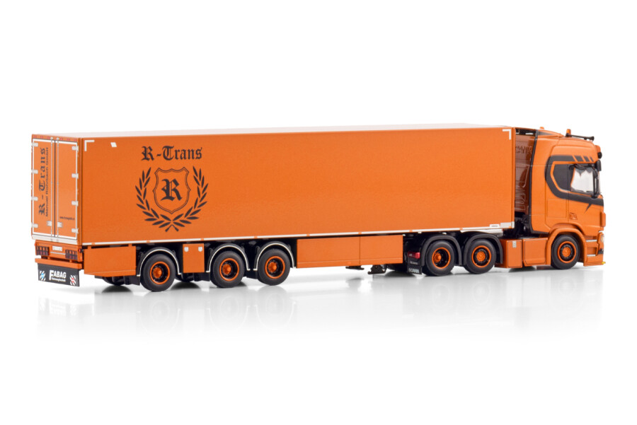 02-3509 - WSI - Scania R Highline CR20H  6X2 Doppellenker-Kühlauflieger - 3 Achs - R-Trans _CH