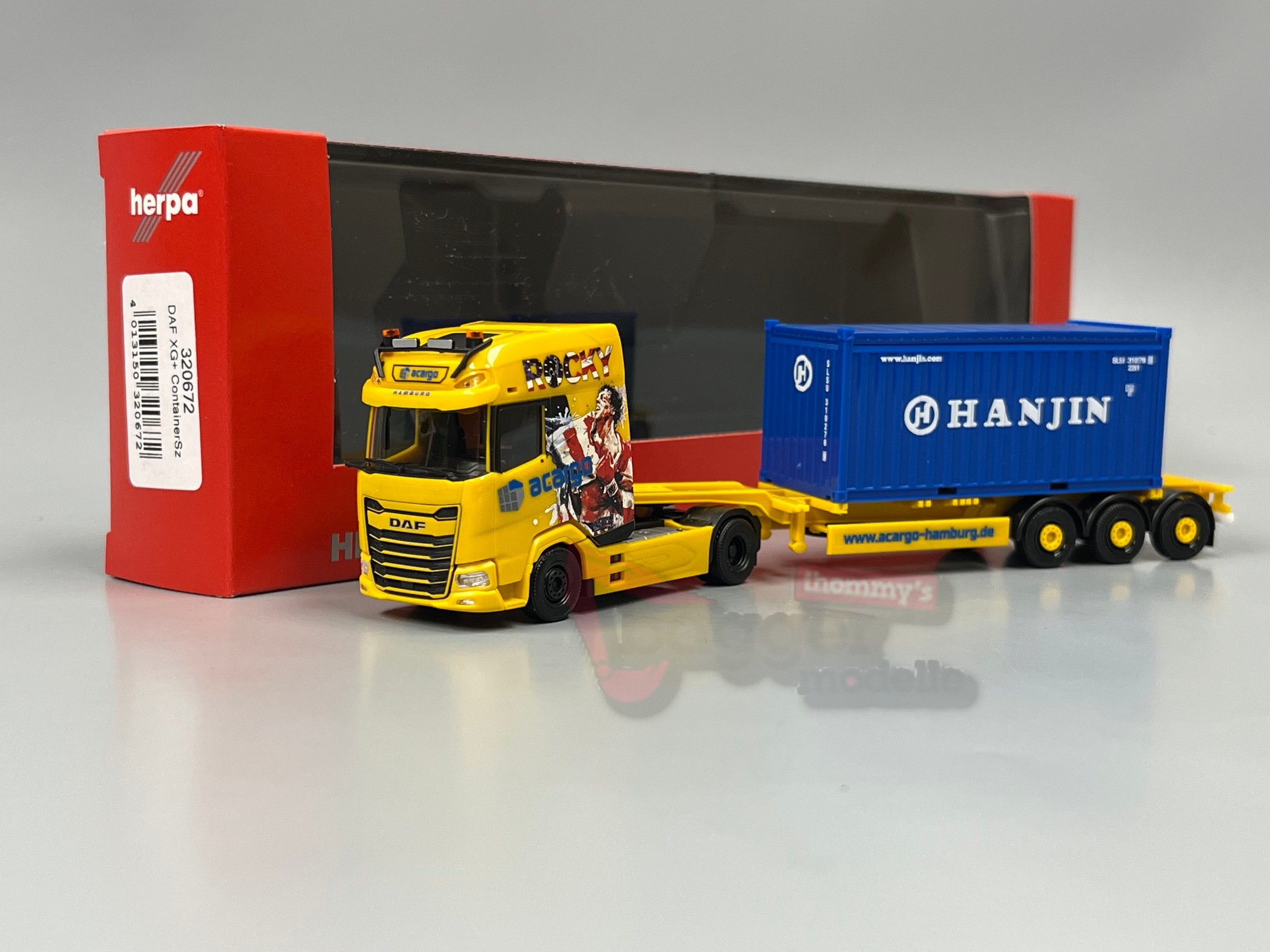 320672 - Herpa -DAF XG+ Container-Sattelzug "Acargo / 20 ft. Open Top Hanjin