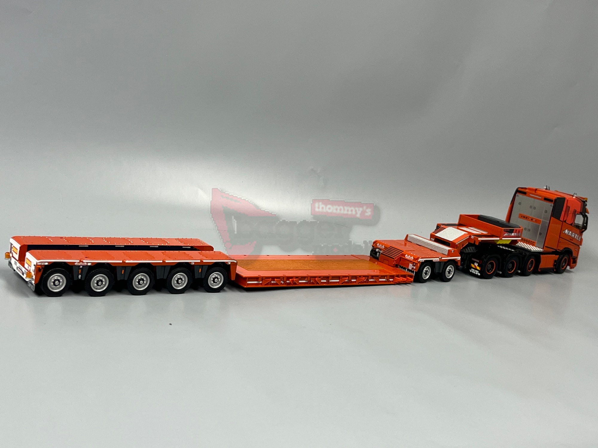 01-5052 - WSI - VOLVO FH 5 GL XL Tieflader mit Dolly 2achs - 5 achs "Martle "BE