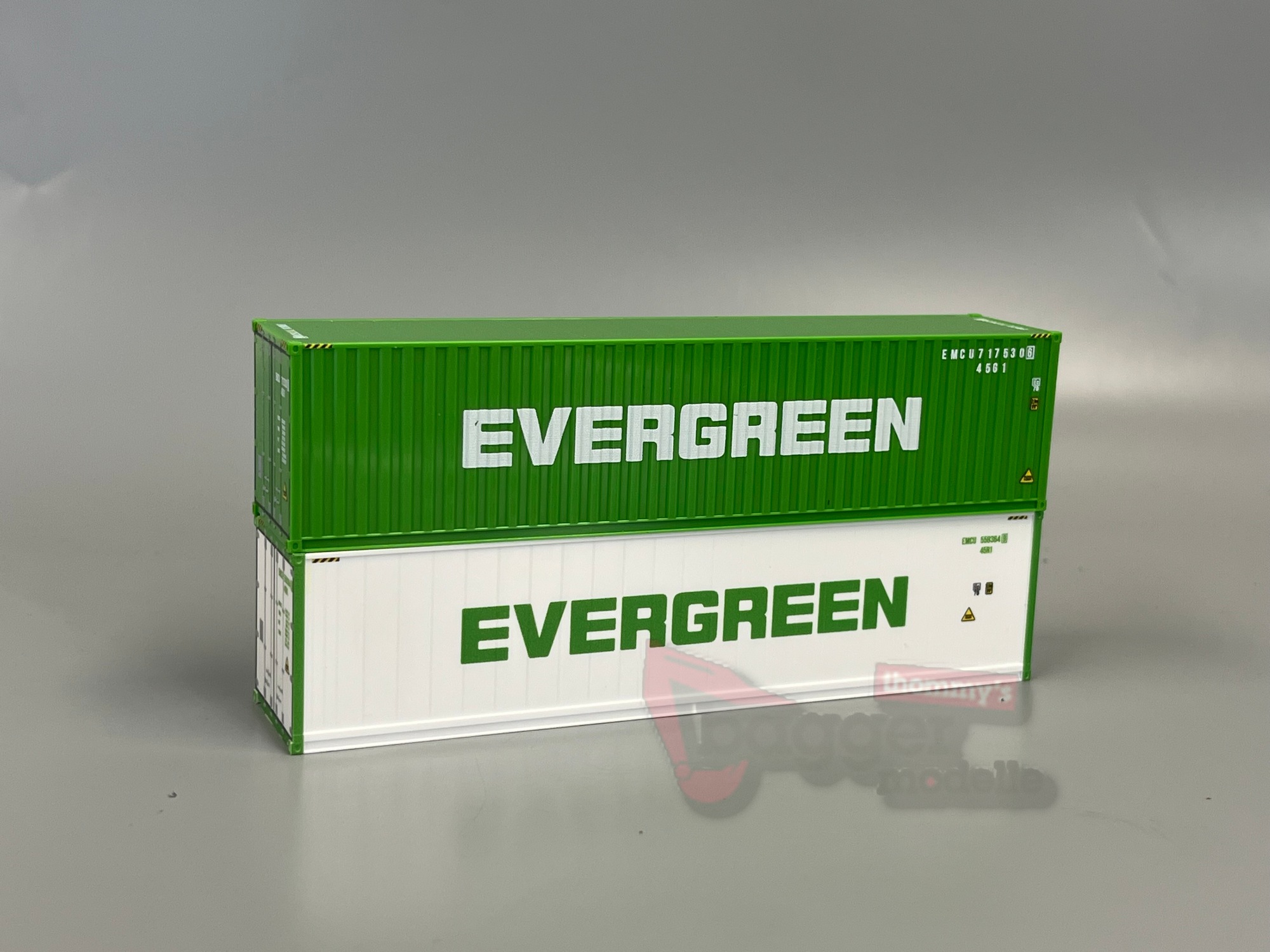 076449-007 - Herpa - 40ft. Container Set "Evergreen" - 2 Stück