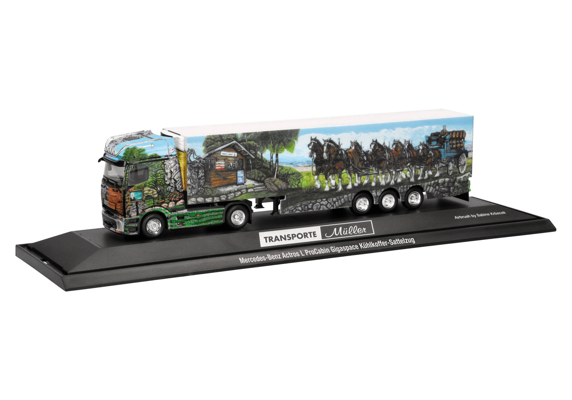 122375 -Herpa - Mercedes-Benz Actros L ProCabin Gigaspace Kühlkoffer-Sattelzug "Müller Transporte Essen"