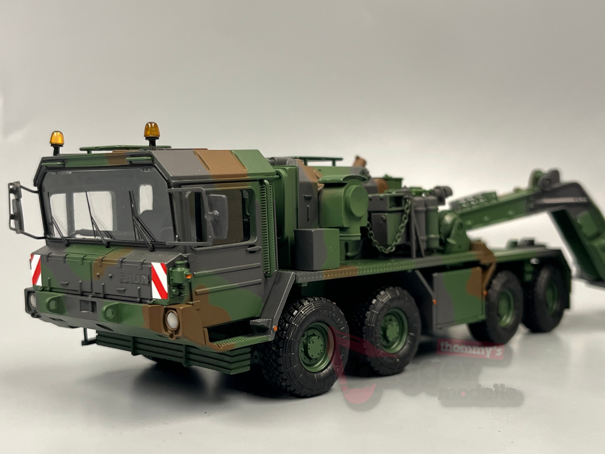 52-01 - KRANLAB - FAUN SLT-50 -2 mit 4achs Kässbohrer Tieflader - ELEFANT - Camouflage